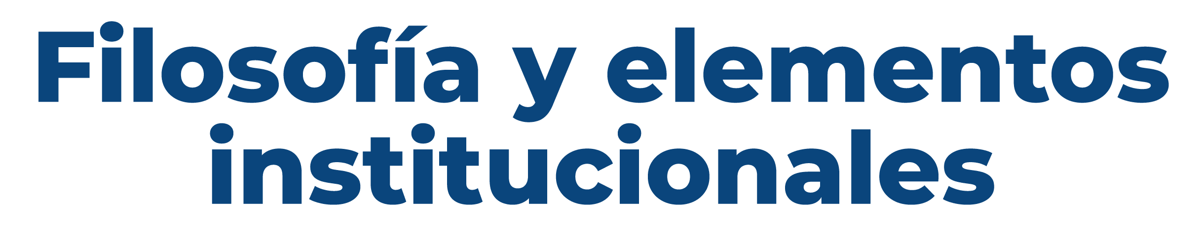 Filosofía y elementos institucionales